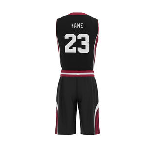 Camiseta de Baloncesto Personalizada con Nombre y Número, de Malla Transpirable de Alta Calidad, Unisex, al por Mayor, sin Mangas, Sublimada e Impresa para Hombre - Product Image 3