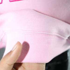 PINK <b>Mock</b> <b>Neck</b> Sweatshirt 100% WHITE Applique Embroidery wide <b>neck</b> Sweatshirt Finer Threads - Product Image 6