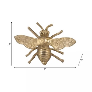 Sculpture murale abeille 7x6x3 pouces, décoration animale moderne faite à la main pour le salon - Product Image 1