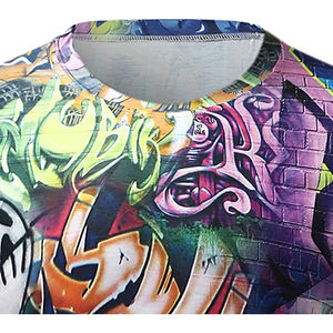 T-shirt anti-rides grande taille 100% coton pour homme, manches longues, coupe ample, style imprimé, sublimation. - Product Image 4