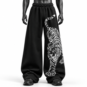 Wholesale Custom Graphic Printed Heavyweight Cotton <b>Fleece</b> <b>Joggers</b> Streetwear Casual Oversized Sweatpants For Men - Product Image 1