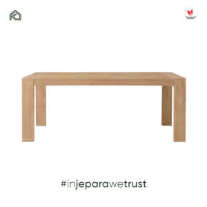 Table à manger d'extérieur en teck massif moderne, faite à la main, minimaliste, pour jardin, terrasse, restaurant, hôtel, villa, meubles sur mesure KLOPS - Product Image 5