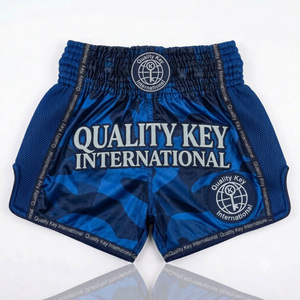 Shorts de Muay Thai et de boxe en satin respirant, à séchage rapide, avec panneaux latéraux sublimés et anti-humidité - Product Image 4