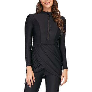 Traje de Baño Musulmán de Manga Larga, Traje de Baño Islámico de Cobertura Completa para Mujer, Ropa de Playa Modesta - Product Image 2