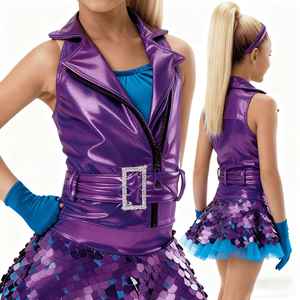 Uniforme de Animadoras de Alta Calidad con Detalles de Pedrería, Material Transpirable, Movimiento Flexible, para Equipos Juveniles - Product Image 5