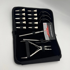 Kits d'outils d'extension de cheveux en acier inoxydable de qualité chirurgicale argent poli Micro lien perle ouvre pince crochet et boucles poignées - Product Image 1