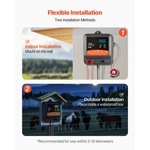 Elettrificatore per Recinzioni Elettriche con Display LED in Tempo Reale, Portata di 6,2 Miglia, Alimentazione AC/DC, Multi-Potenza 2J/3J/5J, Attrezzatura per Allevamento - Product Image 6