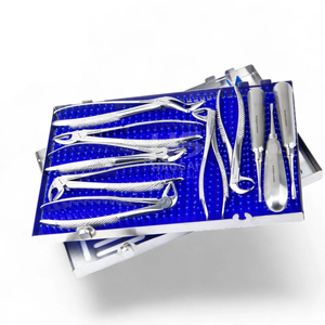 Juego Básico de Fórceps y Elevadores Dentales, 10 Piezas, Kit de Práctica de Acero Inoxidable - Product Image 1
