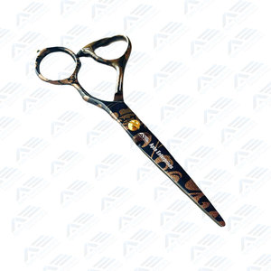 Ciseaux de coupe de cheveux en acier et métal personnalisés Ciseaux de coiffeur professionnels avec finition de couleur personnalisée et vis réglable en or - Product Image 5