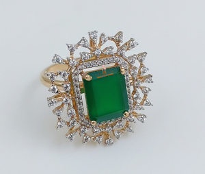 Bague pour femme en or 22 carats, finition brillante, idéale pour les fiançailles, les mariages, les occasions festives et le quotidien - Product Image 3