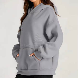 Hoodies surdimensionnés pour femmes, coupe-vent, fabriqués en usine, respirants, en coton de qualité supérieure, en vente en ligne. - Product Image 4
