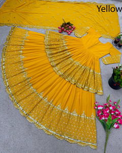 Ropa étnica pakistaní de moda, conjunto de lehenga y top para bodas y fiestas, a precios de mayorista desde India, vestido abaya. - Product Image 4