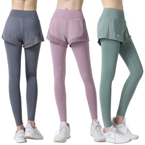 Leggings de Yoga para Mujer, 2 Piezas, Cintura Alta, Leggings Deportivos para Correr, Ropa Deportiva de Secado Rápido - Product Image 1