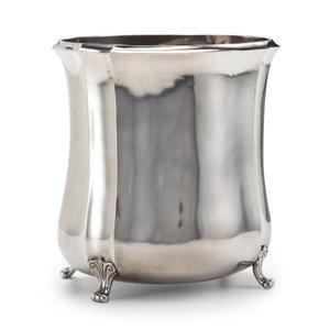 Seau à glace en métal au design moderne avec poignées et base sur pieds, accessoires de bar, décoration de table, refroidisseur à vin en acier à vendre - Product Image 3