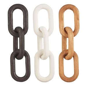 LAMETIERARTZ Cadena de Eslabones de Madera Hecha a Mano, Color Natural, Tallado a Mano, Forma Ovalada, Decoración India para el Hogar, Diseño Moderno, Uso en Mesa - Product Image 3