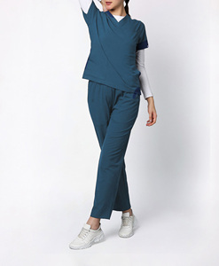 2026 Top Selling Hospital Uniforms Medical Breathable Scrubs <b>Nurse</b> Short Sleeve New Color Unisex Scrub Jumpsuit Set Polyester - Product Image 2