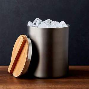 Cubo para hielo de acero inoxidable con tapa, cubo para hielo de doble pared, cubo para hielo aislado, cubo para hielo de bar, cubo enfriador de vino - Product Image 4