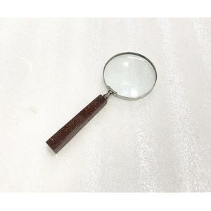 Loupe de lecture vintage indienne faite à la main avec cadre en acier et poignée en résine pour livres, romans et instruments optiques - Product Image 1