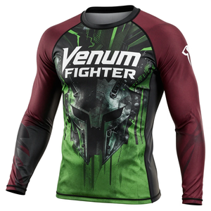 เสื้อรัดกล้ามเนื้อแขนยาว Venum Fighter สำหรับป้องกันแสงแดด แห้งเร็ว เหมาะสำหรับฟิตเนส MMA ศิลปะการต่อสู้ มวย ชกเซิร์ฟ ว่ายน้ำ พร้อมโลโก้แบบกำหนดเอง - Product Image 4
