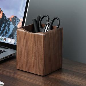 <b>Rustic</b> Wooden Pen Stand Decorative <b>Office</b> Accessory - Product Image 6