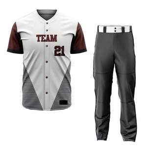 Uniforme de Béisbol Personalizable de Poliéster Transpirable, Varios Estilos, Ropa Deportiva al por Mayor, Conjunto de Jersey y Pantalón Sublimados - Product Image 1