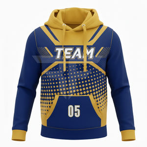 Высококачественная зимняя мужская флисовая толстовка с капюшоном, индивидуальный дизайн, дышащая, быстросохнущая, из смеси полиэстера и хлопка - Product Image 4