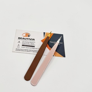 Pinzas para Cejas de Acero Inoxidable Ligeras para un Afeitado de Precisión, Reutilizables, con Punta Puntiaguda, Pinzas para Cejas con Logotipo Privado - Product Image 1