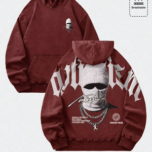 Sudadera con capucha para hombre, estilo oversized, informal, para gimnasio, de tela gruesa, para invierno, precio económico, diseño personalizado OEM, a la moda. - Product Image 1