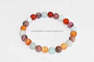 ขายส่ง สร้อยข้อมือหินแกรนิต 8 มม. สวยงาม ประดับคริสตัลหัวใจ คอ และกระดูกสันหลัง  คริสตัลพลังงานแสงอาทิตย์  คริสตัลหินแกรนิต  เฟิงสุ่ย  คุณภาพพรีเมียม ดีไซน์หรูหรา - Product Image 4