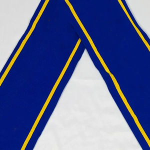 ผ้าพันคอแบบมัลติฟังก์ชั่นสีน้ำเงินรอยัลขอบทองพร้อมโลโก้สั่งทำพิเศษ ผ้าพันคอแบบดั้งเดิม ผ้าคาดสำเร็จการศึกษา ผ้าฝ้ายอะคริลิกคุณภาพพรีเมียม - Product Image 4