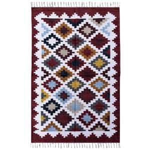 พรมผ้าฝ้ายไหมประดิษฐ์จากช่างฝีมือขนาด3X5ฟุตสำหรับห้องนอนเน้นความอบอุ่นหรือห้องนั่งเล่น - Product Image 5