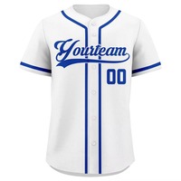 Maillot de baseball unisexe à col en V de haute qualité, 100% polyester, imprimé par sublimation, manches courtes, personnalisable avec le nom de l'équipe, séchage rapide, pour adultes