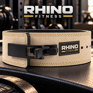 Rhino Fitness <b>Tan</b> Leather Adjustable Wrap-around Lumbar Support Weightlifting <b>Belt</b> with Professional Protection for Adults - Product Image 1