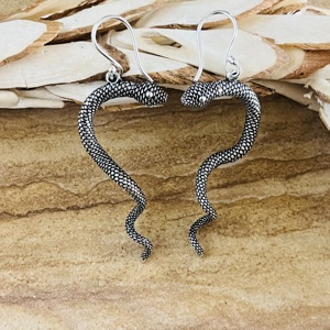 Pendientes Colgantes de Serpiente Góticos con Diseño Punk 2026, Joyería Boho de Latón para Mujer, Acabado Plateado Oxidado, con Forma de Animal, Venta al por Mayor/OEM - Product Image 2