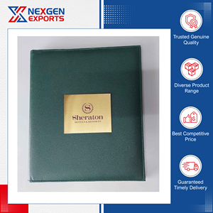 Nexgen Exports - Carpeta de Menú de Cuero PU de Estilo Vintage, Duradera, Hecha en India, de Calidad Original, para Restaurantes y Hoteles, con Descuento - Product Image 4