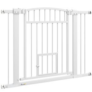 Cancello Extra Largo per Cani e Gatti da 30-41 Pollici con Kit di Estensione da 3 e 5,5 Pollici, Chiusura a Bottone in Metallo da 30 Pollici di Altezza - Product Image 1