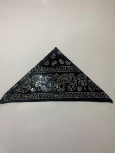 Black Paisley Bandana Rhinestone Print Square Scarf Double Sided Custom Logo Cotton Handkerchief for Sports Casual Wear - Product Image 5