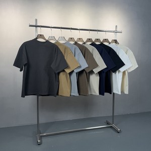 High Quality 100% Cotton 200gsm O-<b>Neck</b> Short Sleeve Oversized Boxy Fit Unisex Casual T-Shirt Pattern Anti-Pilling Breathable - Product Image 1