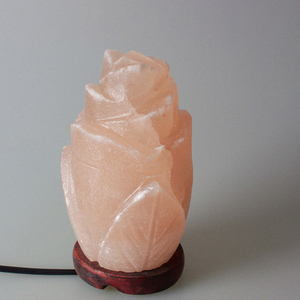 Lámpara de Sal del Himalaya Tallada a Mano, Flor de Sal Rosa, Luz Decorativa de Cristal de Sal, Flores para Boda y Decoración del Hogar - Product Image 4