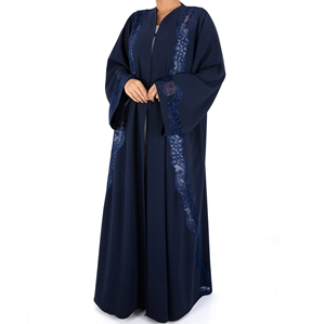 Abaya Musulmana de Seda Transpirable y Antiestática, Hecha a Medida, al por Mayor, Vestido Casual, Modesto y Elegante para Mujer, Estilo Invernal, Kaftan Abaya Qatari - Product Image 1