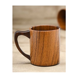Taza de Madera Ecológica Hecha a Mano, Taza de Café de Madera Maciza con Acabado Natural, Diseño Rústico, Vajilla para el Hogar o Cafetería - Product Image 3