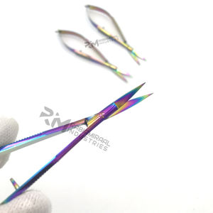 Nouvel arrivage de ciseaux à ressort à Micro-arc de pluie pour cils, ciseaux à ressort en acier inoxydable légers et Extra tranchants - Product Image 2