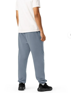 Pantalon de survêtement gris en coton pour homme, taille élastique, poches latérales, décontracté, pour l'automne - Product Image 2