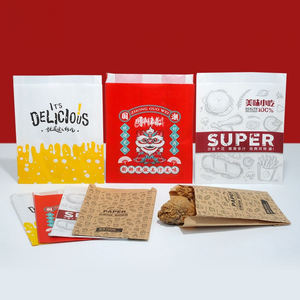 Bolsas de Papel Kraft Autoadhesivas Resistentes a la Grasa, Impresión Personalizada para Envasado de Alimentos como Pizza, Ensaladas, Fideos y Bocadillos - Product Image 6