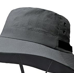 Chapeau Bob en Maille Respirante Personnalisable avec Sangle de Menton Réglable Unisexe pour Extérieur Printemps-Été Couleur Unie Décontracté pour Adulte - Product Image 5