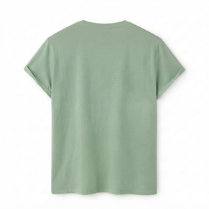 T-shirt vert pour homme Micah Corporation, manches courtes, col rond, imprimé lettres, coupe classique, 100% coton jersey - Product Image 5