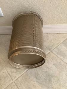 Silver Metal Trash Bin Durable Outdoor Waste Bin Perfect for Garden Patio Balcony Park Commercial and Home Use From India - Product Image 4