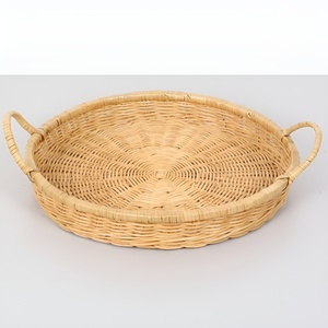 Braided rattan <b>tray</b> for coffee table decor superior quality natural <b>storage</b> <b>trays</b> lowest cost - Product Image 1
