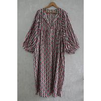 Robe en coton à imprimé bloc pour femmes |   Robe d'été bohème faite à la main, coton doux et respirant