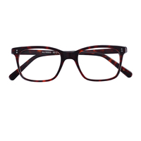 Montures de lunettes optiques transparentes carrées en acétate, monture légère à bordure complète, pour les boutiques optiques en gros sur mesure